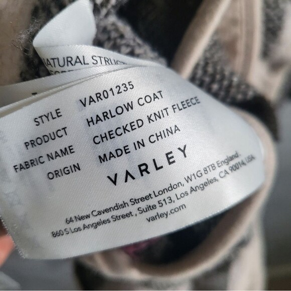 Anthropologie Harlow Checkered Knit Fleece Coat XXS Oversized - Picture 14 of 16